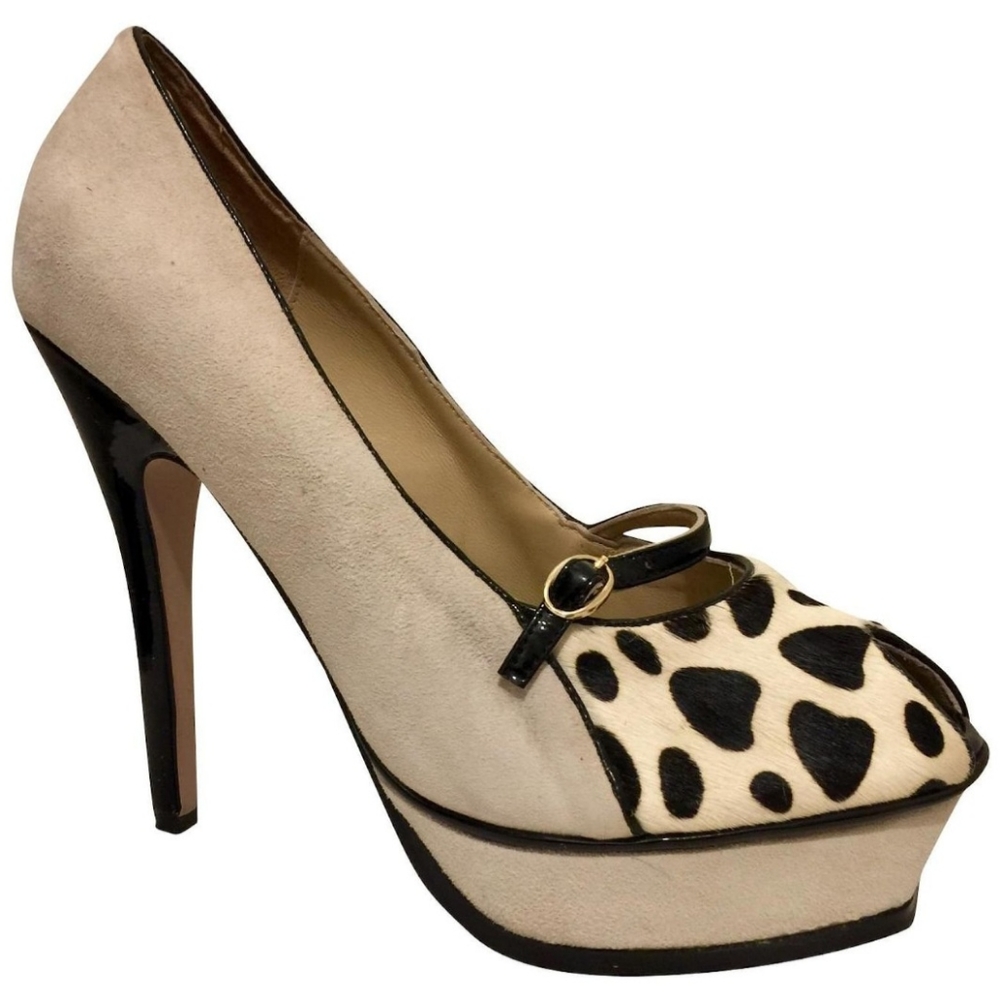 YSL Saint Laurent leopard platform heels size 36
